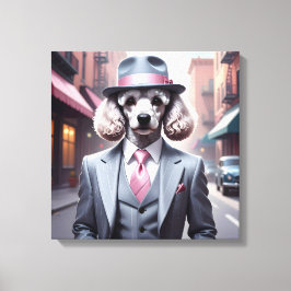 Vintages Gangster Poodle Leinwanddruck