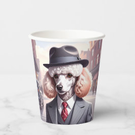 Vintages Gangster Poodle Pappbecher