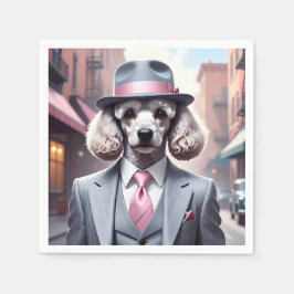 Vintages Gangster Poodle Serviette