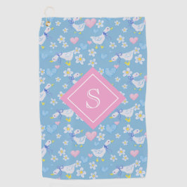 Vintages Gänsemuster Golfhandtuch