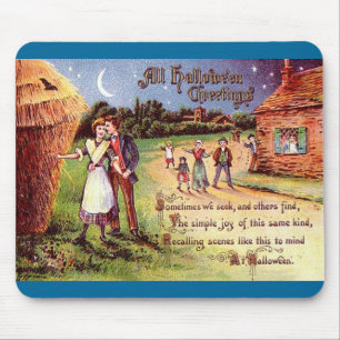 Vintages Ganzes Halloween Grußpaar Mousepad