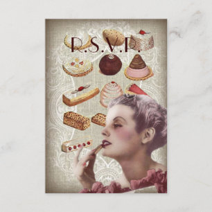 Vintages Gebäck-Brautparty-Tee-Party Einladung