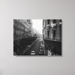 Vintages Gebäude Algerien-Algier Leinwanddruck