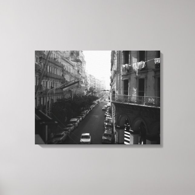 Vintages Gebäude Algerien-Algier Leinwanddruck (Vorderseite)