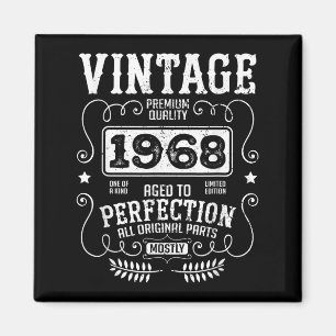 Vintages Geburtstag Jahr 1968 Funny Quotes Retr Magnet