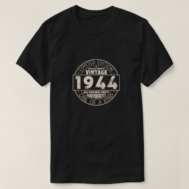 Vintages Geburtstagsgeschenk 1944 T-Shirt (Design vorne)