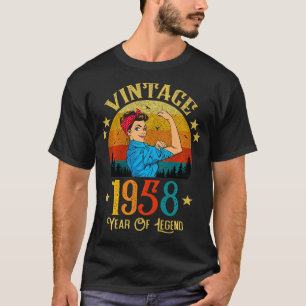 Vintages Geburtstagsgeschenk 1958 für Frauen im so T-Shirt