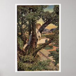 Vintages Gedicht, fremdes Land von Jessie Willcox Poster