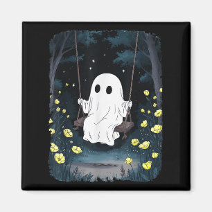 Vintages Geisterschwingen in Forest Night Hallowee Magnet