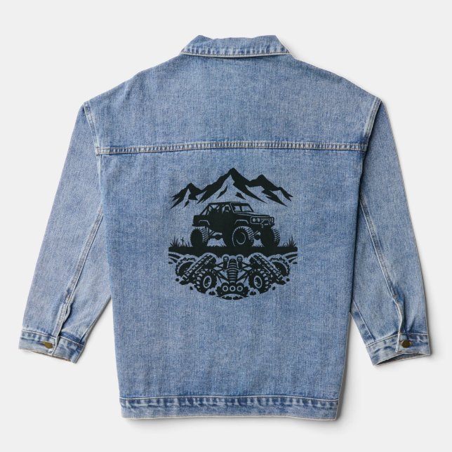 Vintages Geländewagen Jeansjacke (Rückseite)