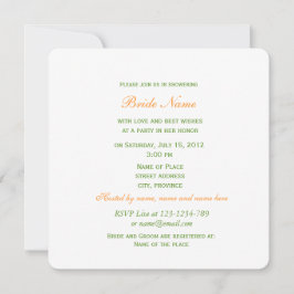 Vintages gelbes Brautparty Einladung