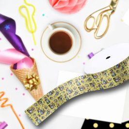 Vintages Gelbes Osterfarben Sonnentempel Satinband