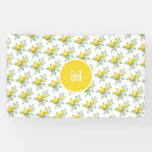 Vintages Gelbes Rosengebirge Banner