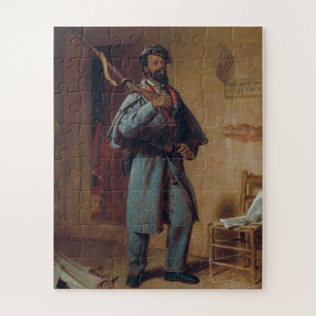 Vintages Gemälde, ein bisschen Kriegsgeschichte: D Puzzle (Vertikal)