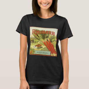 Vintages Gemüse kann Kunst, Rhubarb-Bauernhof T-Shirt