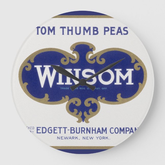 Vintages Gemüse kann Kunst, Winsom Peñas Große Wanduhr (Vorderseite)