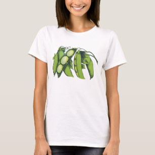 Vintages Gemüse; Limabohnen, Bio landwirtschaftlic T-Shirt
