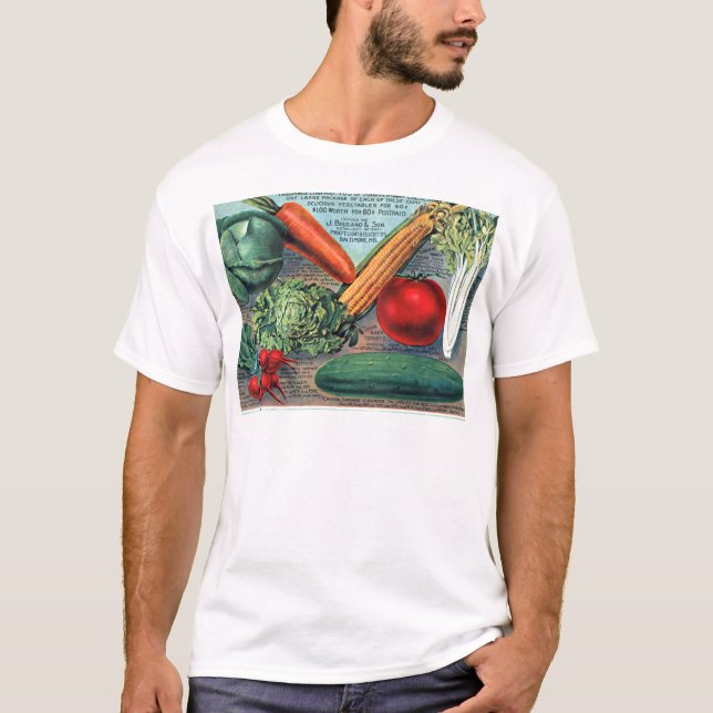 Vintages Gemüse T-Shirt (Vorderseite)