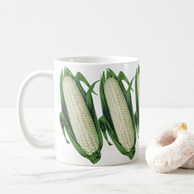 Vintages Gemüse Weißmais auf dem Cob Tasse (Mit Donut)
