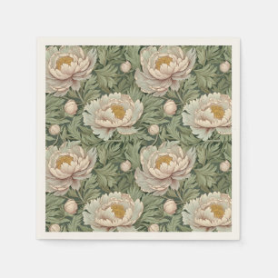 Vintages Gemustertes Blumenzellenpapier Serviette