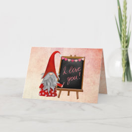 Vintages Genom mit Herz und Liebe-Message-Card Karte