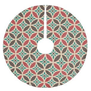 Vintages geometrisches, abstrakt nahtloses Muster. Polyester Weihnachtsbaumdecke