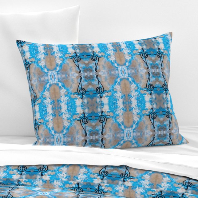 Vintages geometrisches blau-graues L-Muster Kissenbezug (Von Creator hochgeladen)