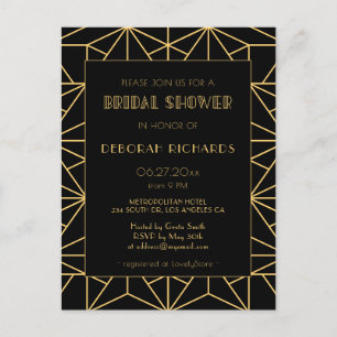 Vintages geometrisches Brautparty des Deko der 192 Postkarte