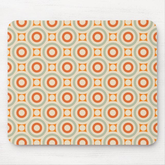 Vintages geometrisches Kreis-Muster Mousepad (Vorne)
