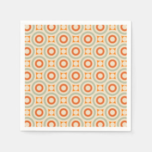 Vintages geometrisches Kreis-Muster Serviette