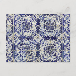 Vintages geometrisches Muster Feiertagspostkarte