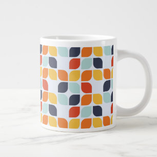 Vintages geometrisches Muster Jumbo-Tasse
