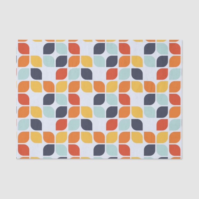 Vintages geometrisches Muster Seidenpapier (Vorderseite)