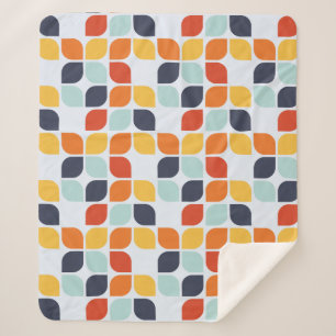 Vintages geometrisches Muster Sherpadecke