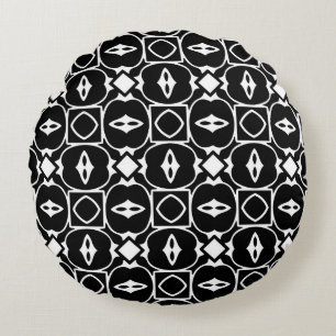 Vintages geometrisches Muster. Wiederholelemente Rundes Kissen