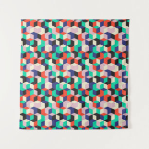 Vintages geometrisches nahtloses Muster mit rauten Wandteppich