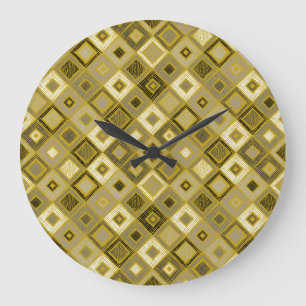 Vintages geometrisches Rhombus, nahtloses Muster. Große Wanduhr