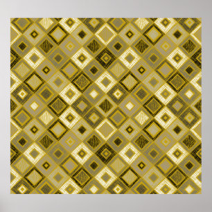 Vintages geometrisches Rhombus, nahtloses Muster. Poster