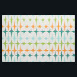 Vintages geometrisches Sternexplosion-Gewebe Stoff<br><div class="desc">Vintag. Geometrics. Sternexplosionen. Wenn Sie Liebe irgendwie jener Wörter, dieses retro Vintage geometrische Sternexplosion-Gewebe für Sie sind. Ausrüstungsbeschreibungen dieses der Mitte des Jahrhunderts moderne ein Sahnehintergrund mit Reihen des Türkises, des Limonen Grüns, der Orange und der aquamarinen Sternexplosionen. Dieser Modentwurf passt schön mit dem Retro beweglichen atomarmuster der merkwürdigen kleinen...</div>