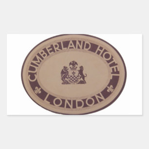 Vintages Gepäcksiegel: Cumberland Hotel Rechteckiger Aufkleber