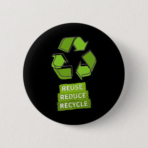 Vintages Gerecycelt Logo Earth Day Nature Planet C Button