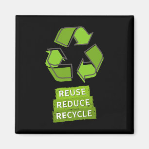 Vintages Gerecycelt Logo Earth Day Nature Planet C Magnet