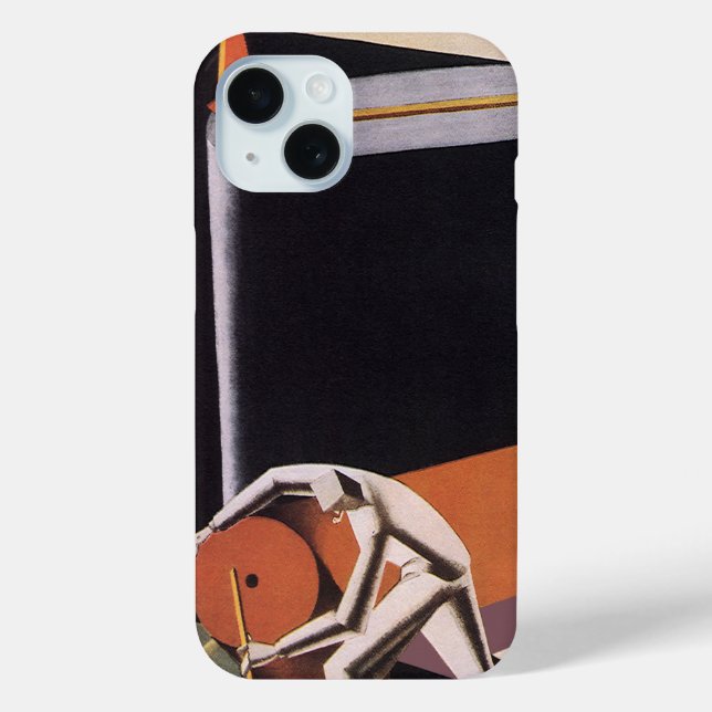 Vintages Geschäft, Art-Deco-Stoffe und Textilien Case-Mate iPhone Hülle (Rückseite)
