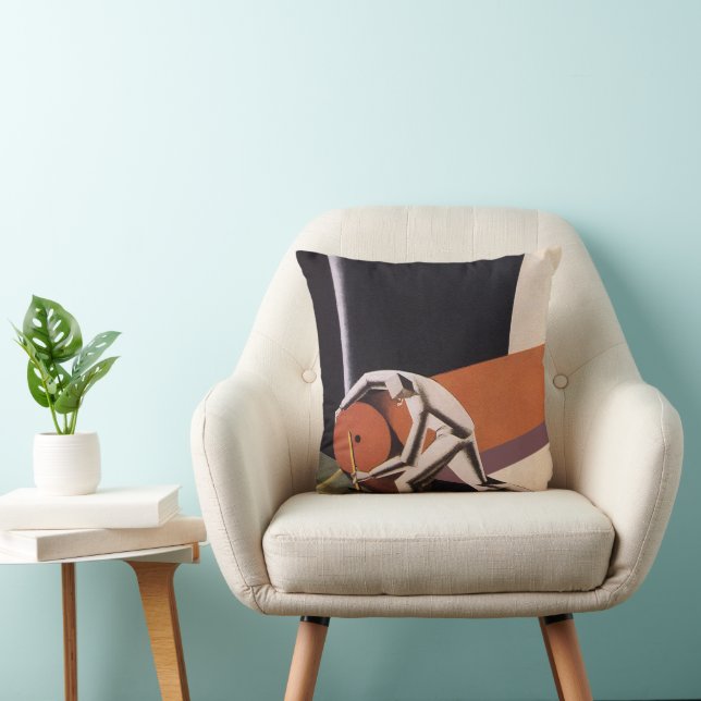 Vintages Geschäft, Art-Deco-Stoffe und Textilien Kissen (Stuhl )