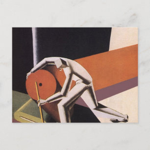 Vintages Geschäft, Art-Deco-Stoffe und Textilien Postkarte