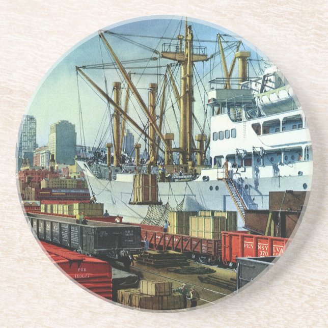 Vintages Geschäft, Beförderung von Frachtgut Getränkeuntersetzer (Vorne)