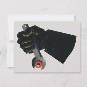 Vintages Geschäft, Fabrikmachinist Einladung