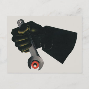 Vintages Geschäft, Fabrikmachinist Postkarte