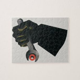 Vintages Geschäft, Fabrikmachinist Puzzle