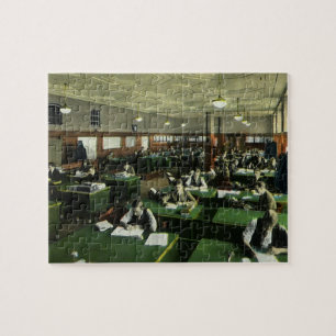 Vintages Geschäft, Journalisten im Zeitungsbüro Puzzle